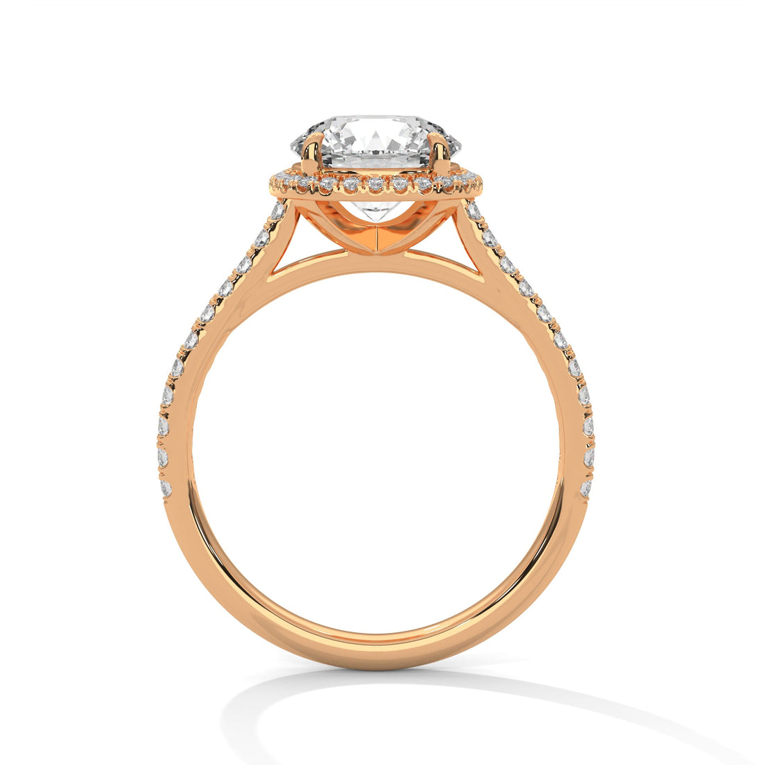 Radiance Halo 2.36 CTW Cushion-Cut Diamond Engagement Ring | F-VS1