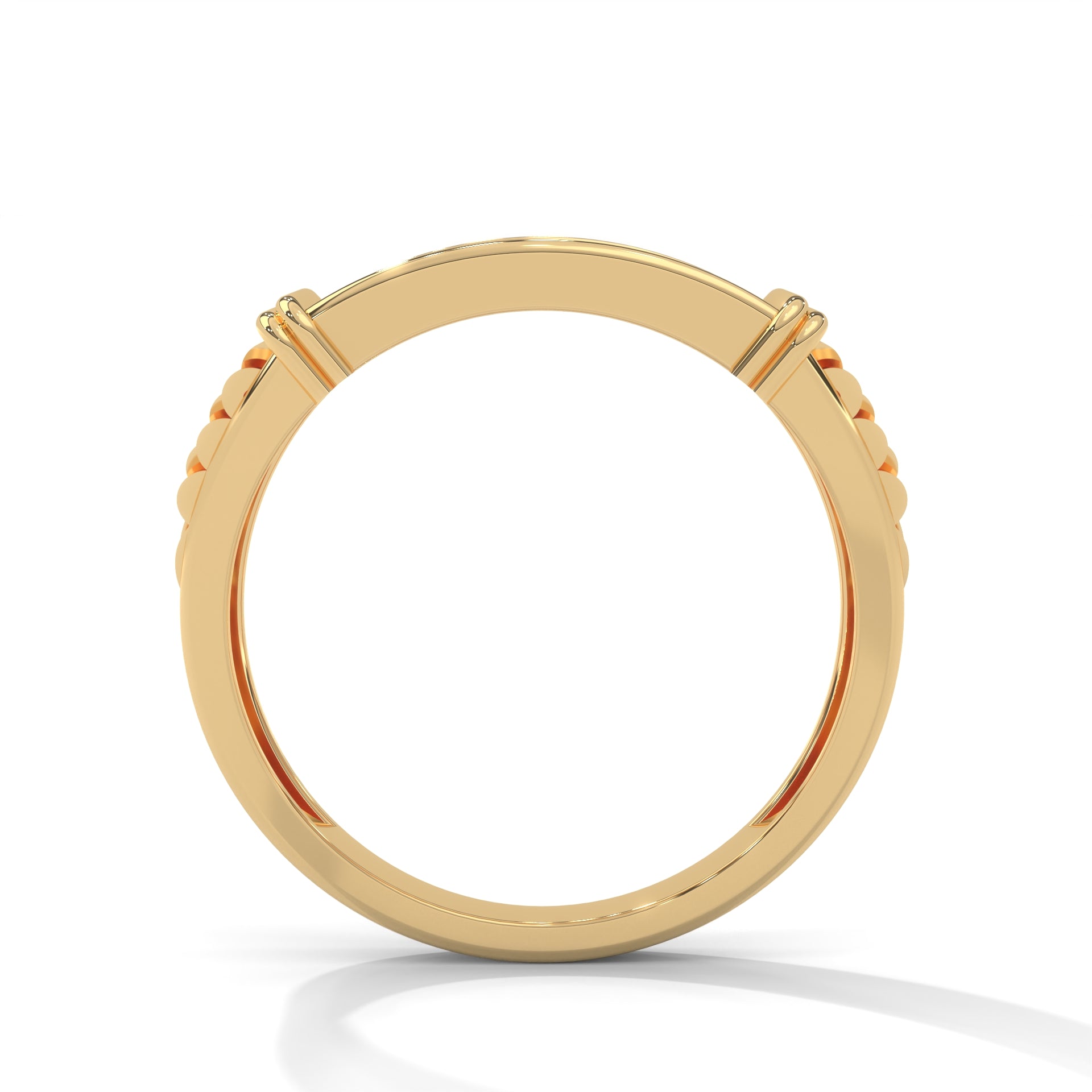 Dominus 0.46 CTW Round Lab-Grown Diamond Rectangular Men's Ring