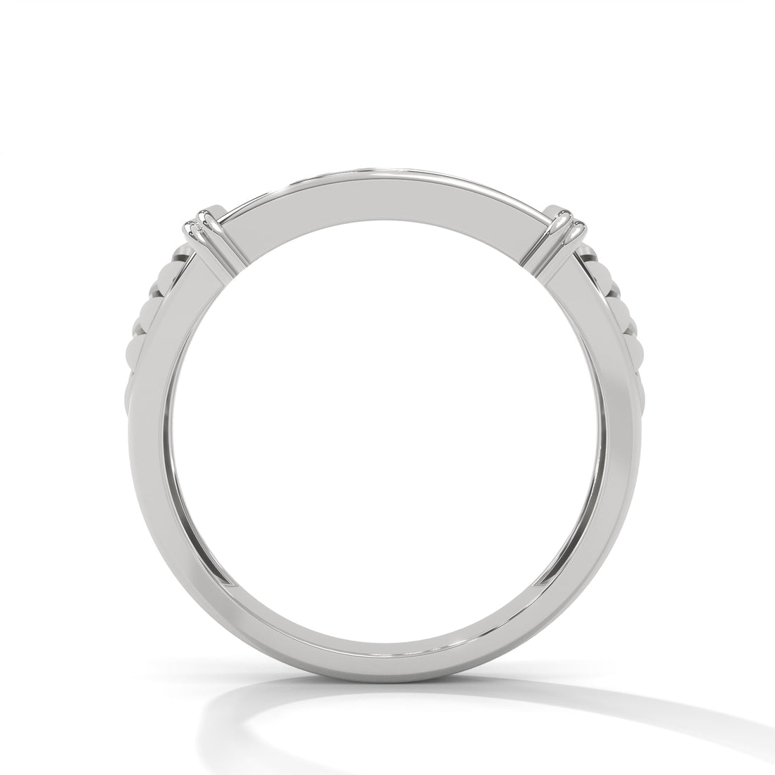 Dominus 0.46 CTW Round Lab-Grown Diamond Rectangular Men's Ring