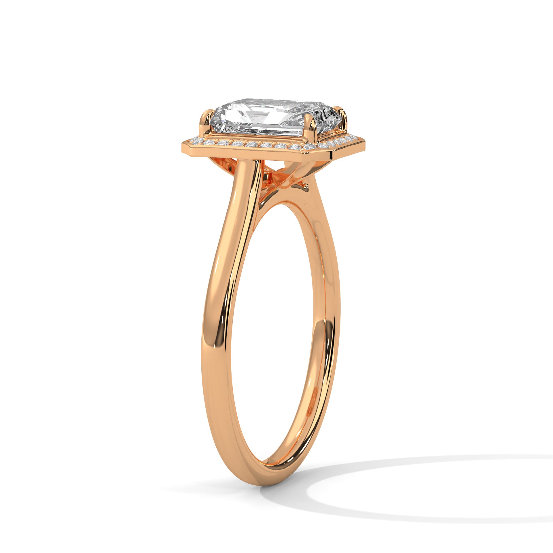 Royal Halo 1.5CT Emerald Lab-Grown Diamond Engagement Ring | 1.65 CTW