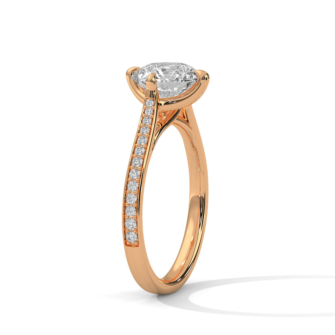 Graceful Spark 1.5 CT Round-Cut Lab Grown Diamond Pave Ring | 1.68 CTW