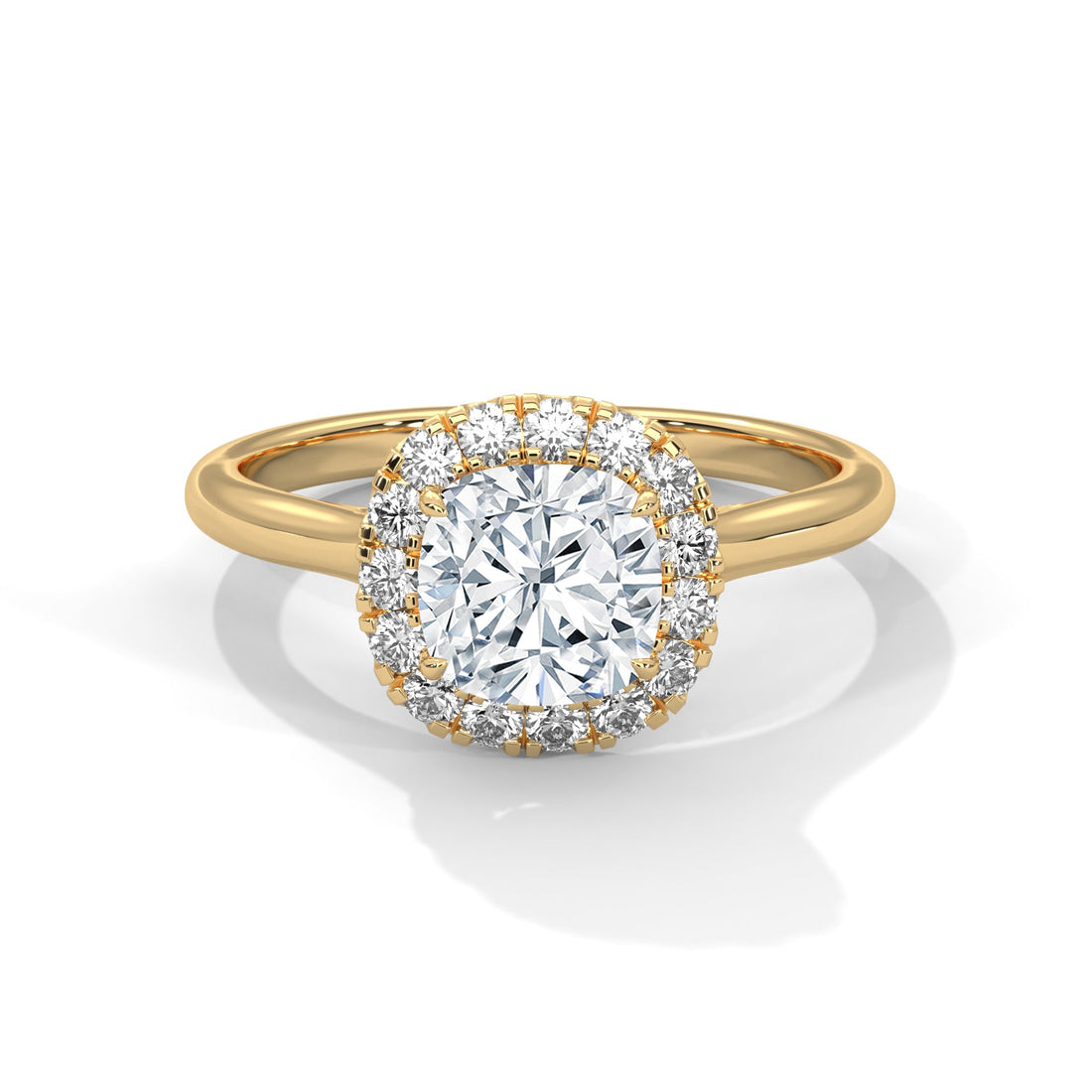 Odessa 3ct Cushion Lab-Grown Diamond Halo Engagement Ring | 3.27 CTW