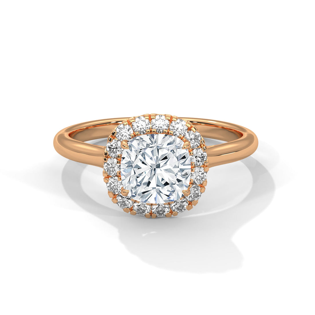 Odessa 3ct Cushion Lab-Grown Diamond Halo Engagement Ring | 3.27 CTW