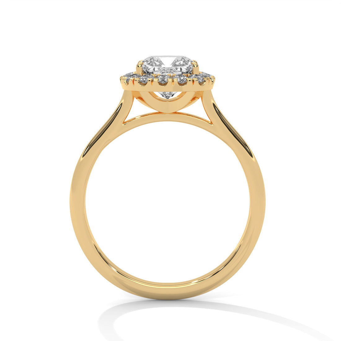 Odessa 3ct Cushion Lab-Grown Diamond Halo Engagement Ring | 3.27 CTW