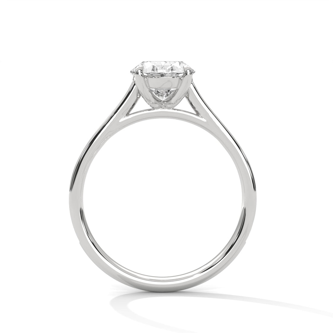 Lustrous 2.17 CTW Oval Diamond Engagement Ring | E VS1