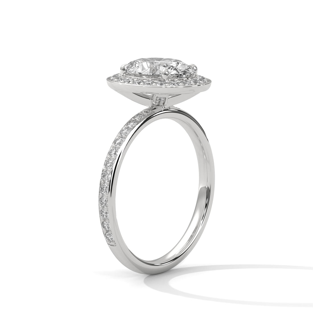 Amora 3ct Oval Lab-Grown Diamond Halo Engagement Ring | 3.52 CTW