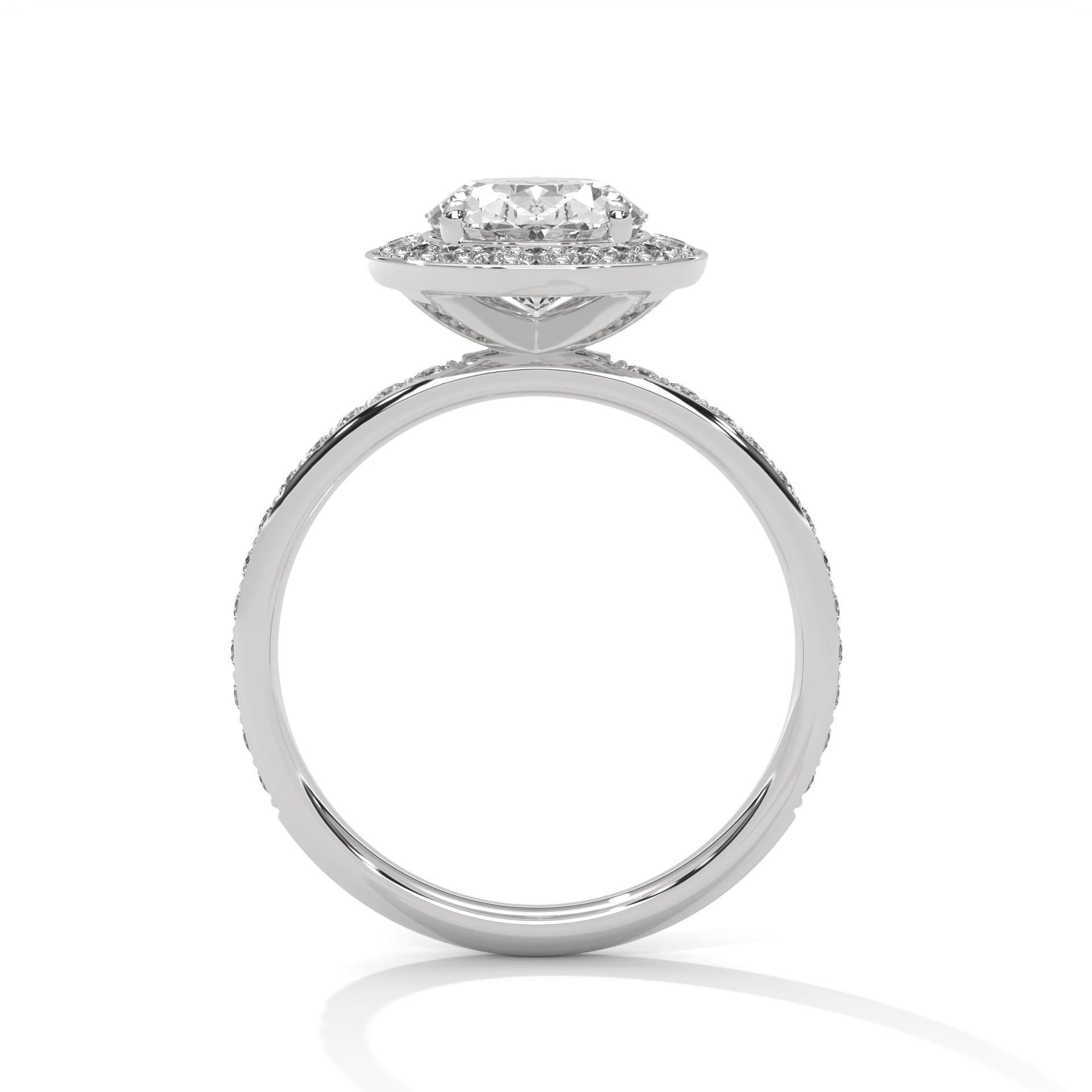 Elysian 2.52 CTW Oval Diamond Halo Engagement Ring | 14K & 18K Gold