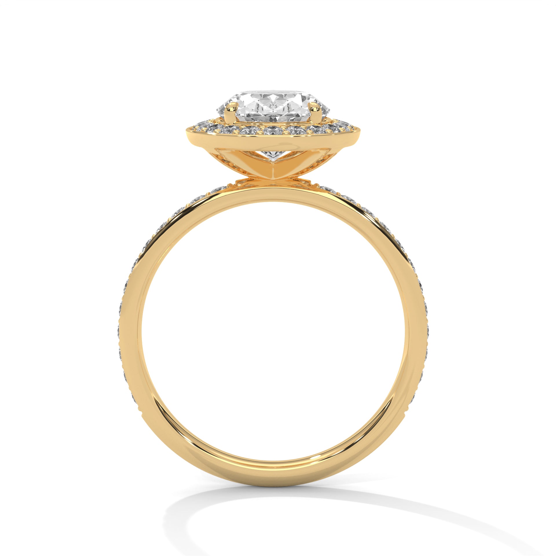 Isolde 1.5ct Oval Lab-Grown Diamond Halo Engagement Ring | 2.02 CTW