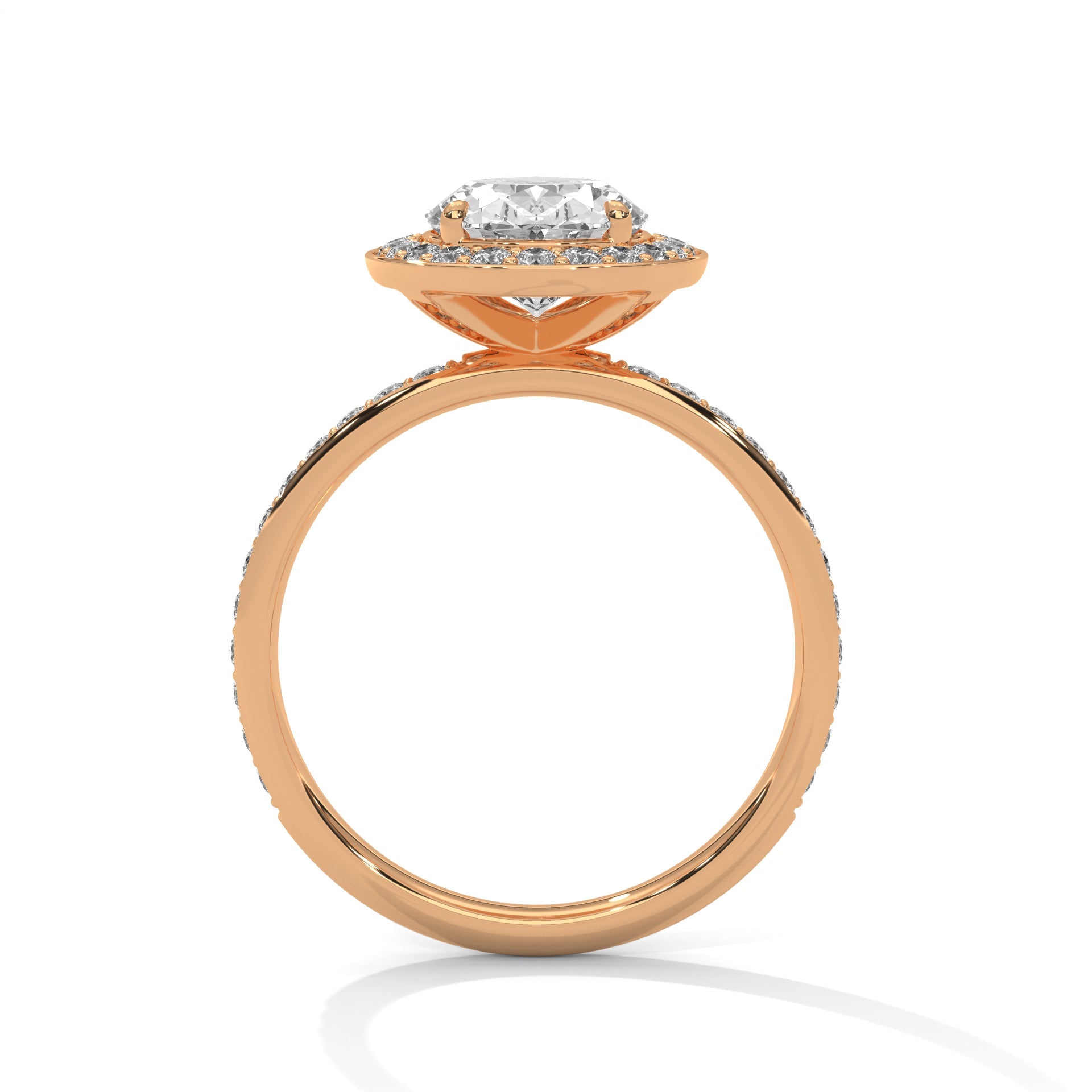 Amora 3ct Oval Lab-Grown Diamond Halo Engagement Ring | 3.52 CTW