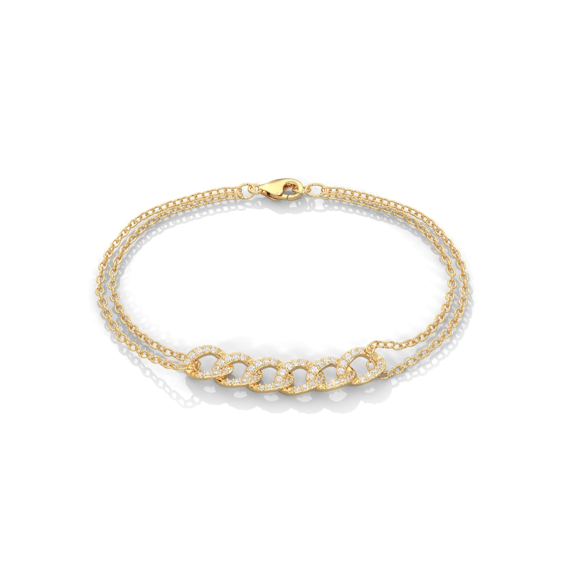 CelestiLink Round-Cut Lab-Grown Diamond Chain Bracelet | 0.30 CTW