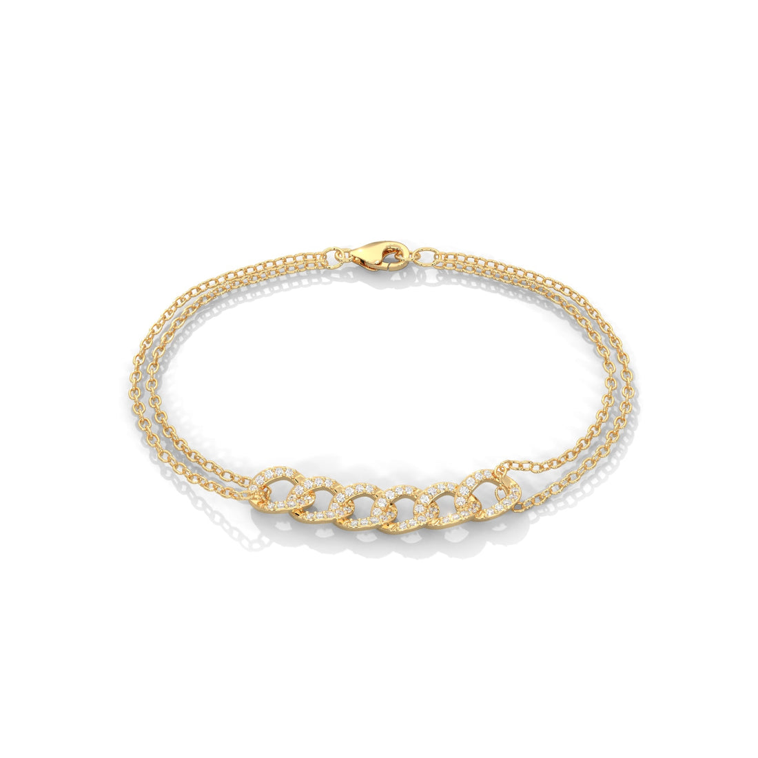 CelestiLink Round-Cut Lab-Grown Diamond Chain Bracelet | 0.30 CTW