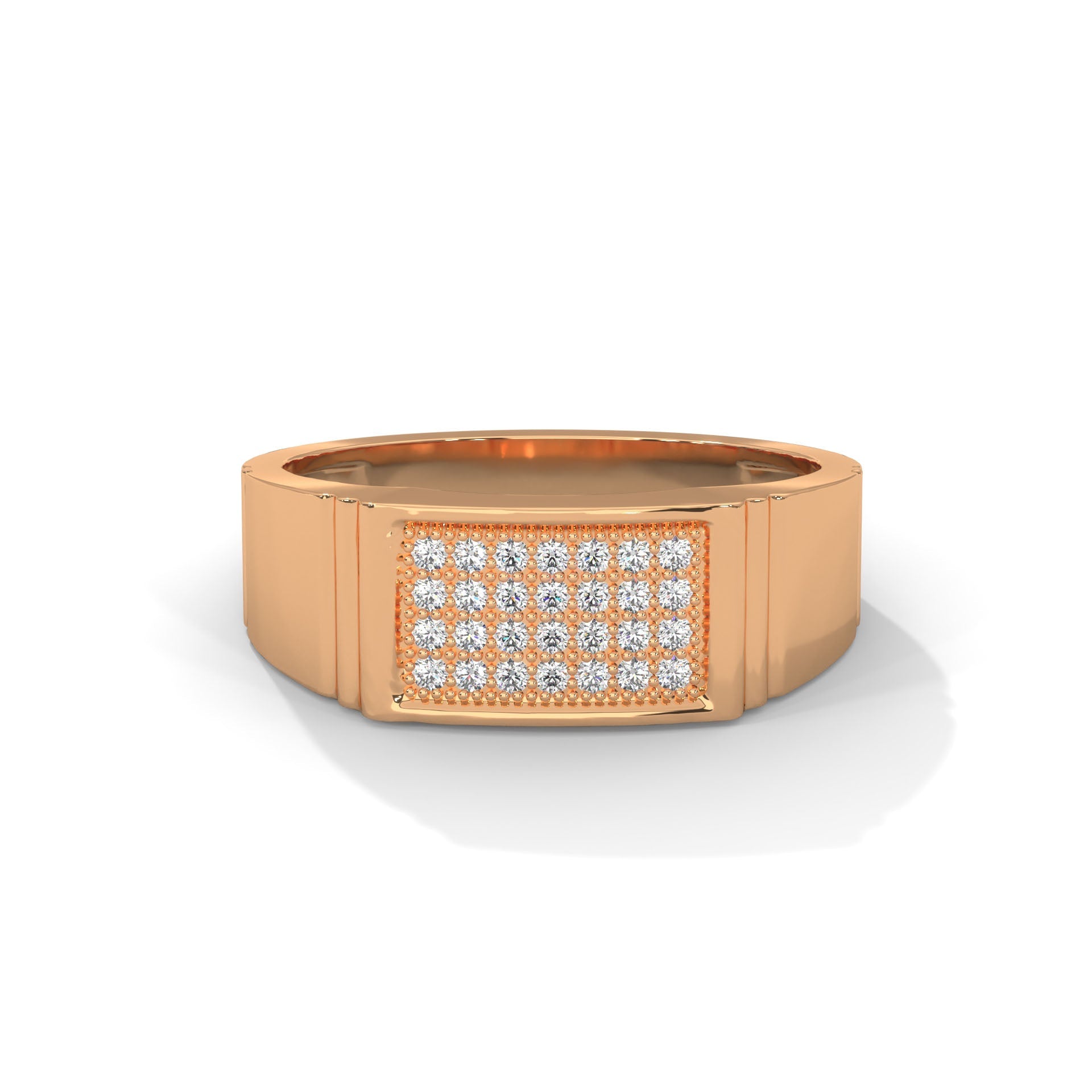 Regal 0.28 CTW Round Lab-Grown Diamond Sleek Men's Ring