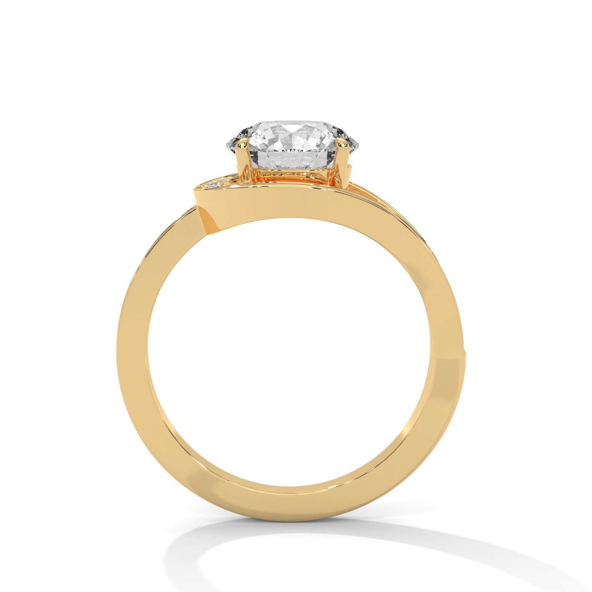 Celeste 2.39 CTW Round Diamond Halo Engagement Gold RIng