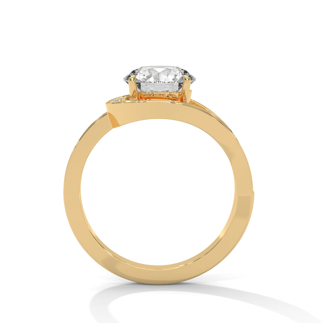 Celeste 2.39 CTW Round Diamond Halo Engagement Gold RIng