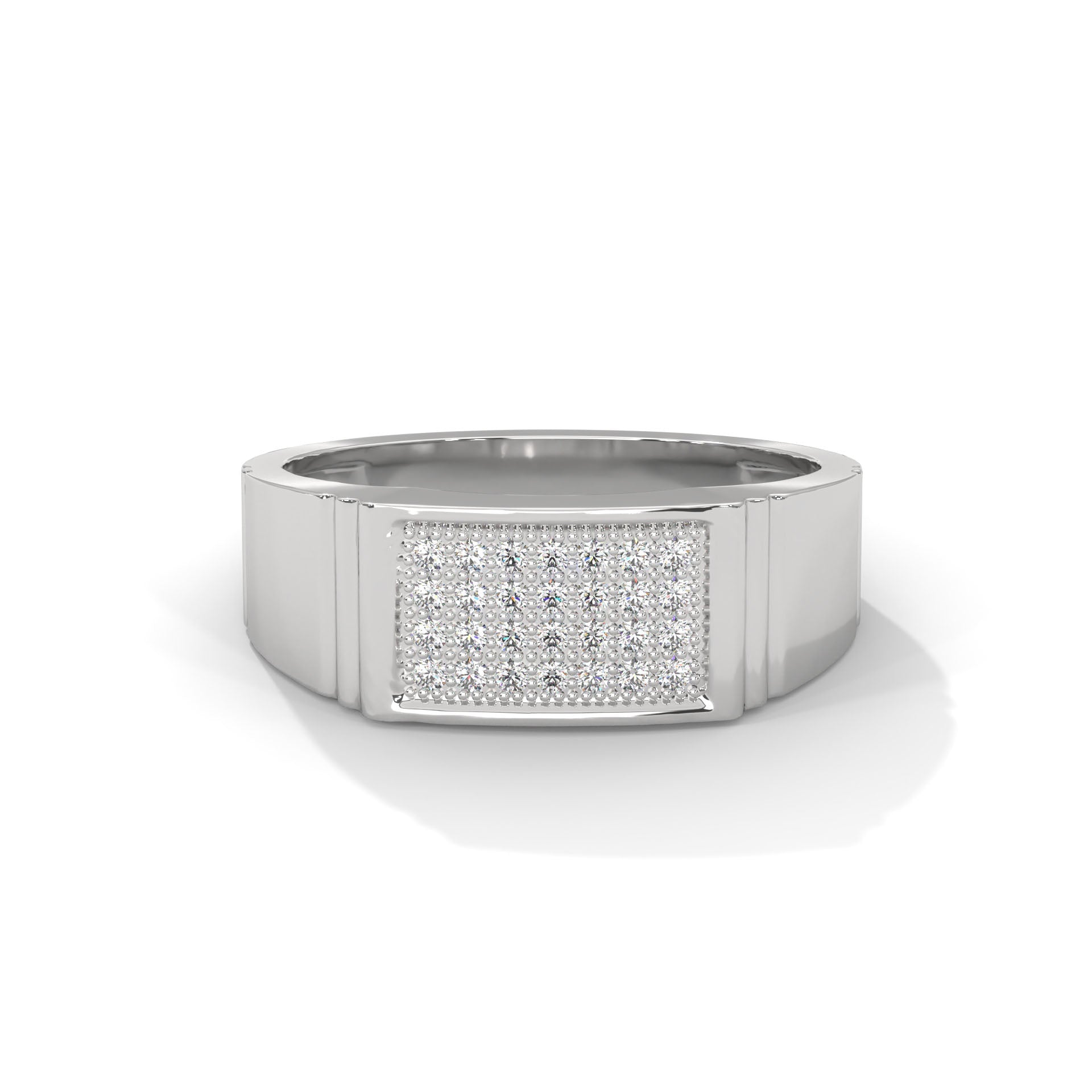 Regal 0.28 CTW Round Lab-Grown Diamond Sleek Men's Ring
