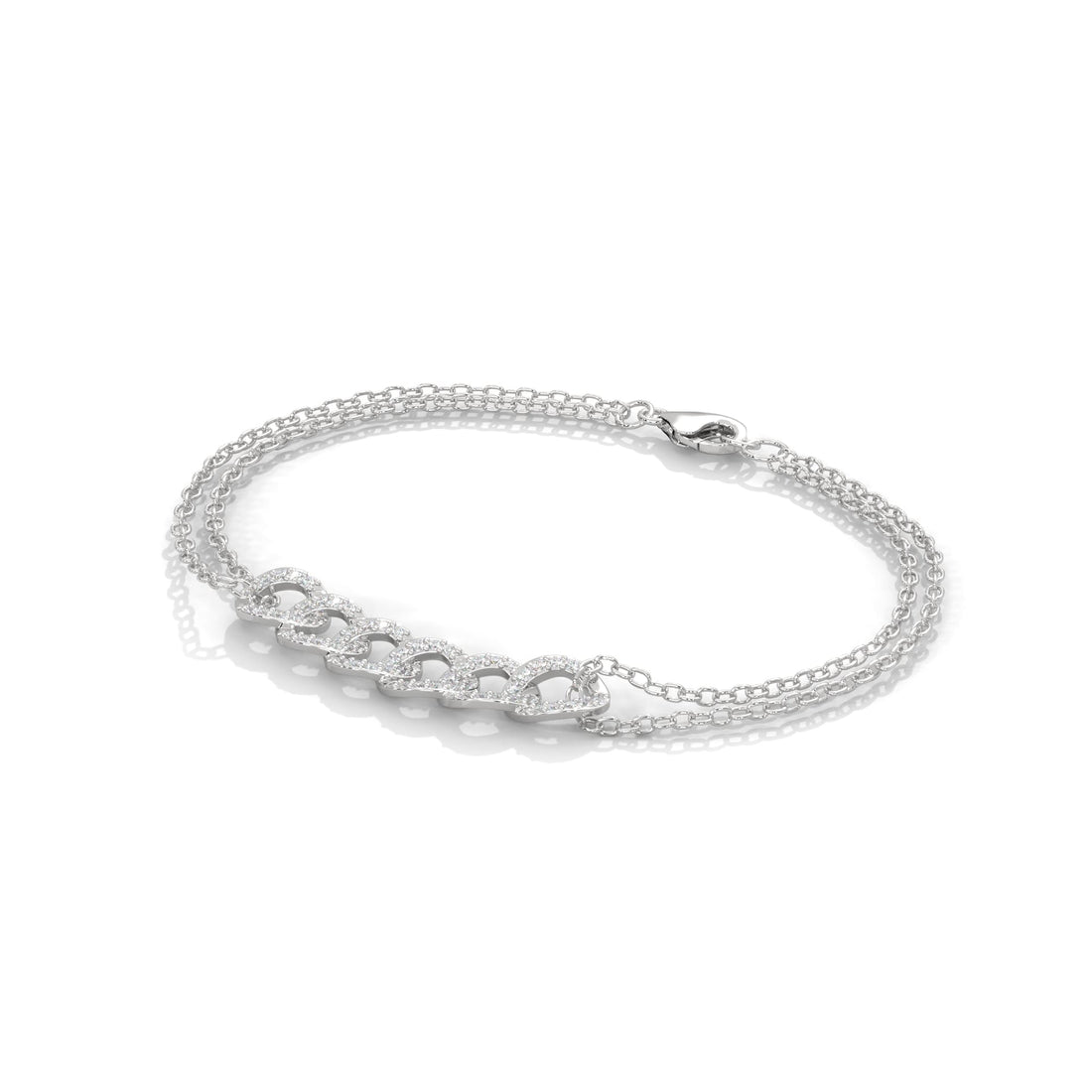 CelestiLink Round-Cut Lab-Grown Diamond Chain Bracelet | 0.30 CTW