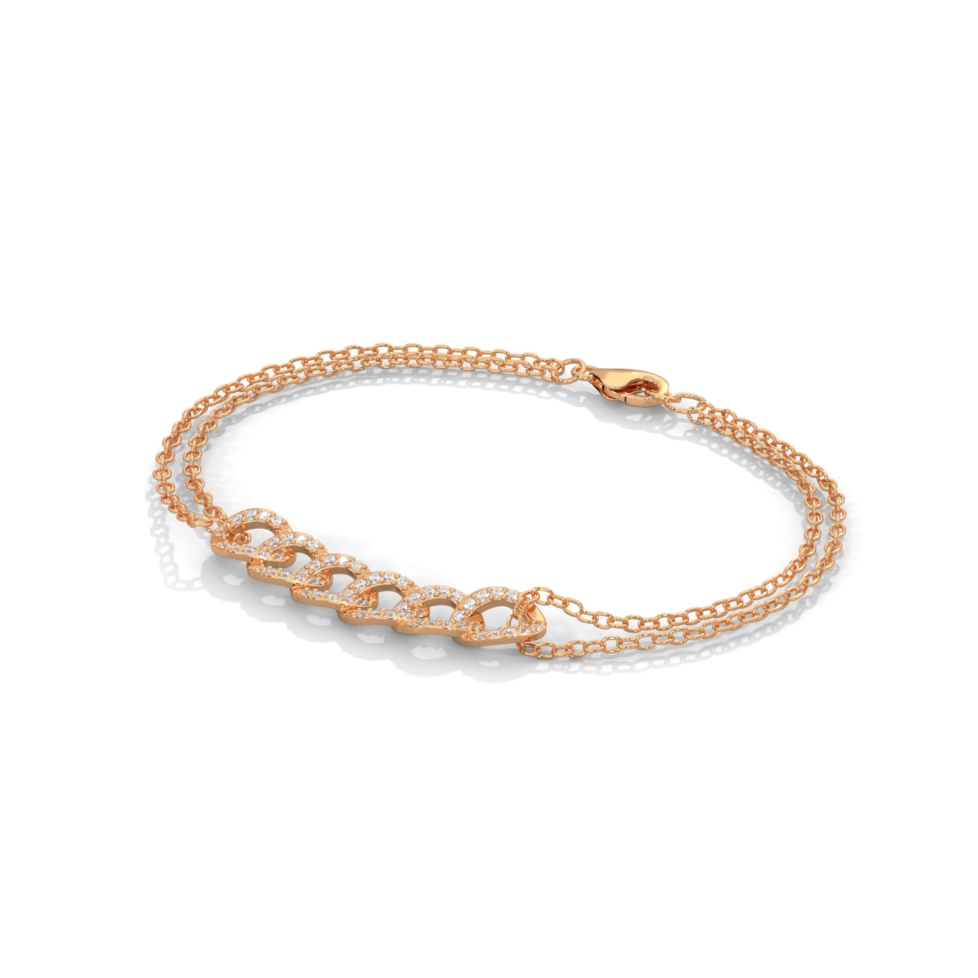CelestiLink Round-Cut Lab-Grown Diamond Chain Bracelet | 0.30 CTW