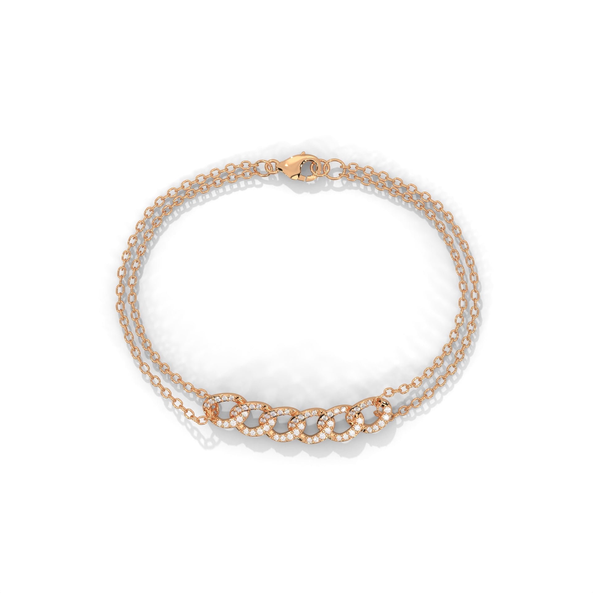 CelestiLink Round-Cut Lab-Grown Diamond Chain Bracelet | 0.30 CTW
