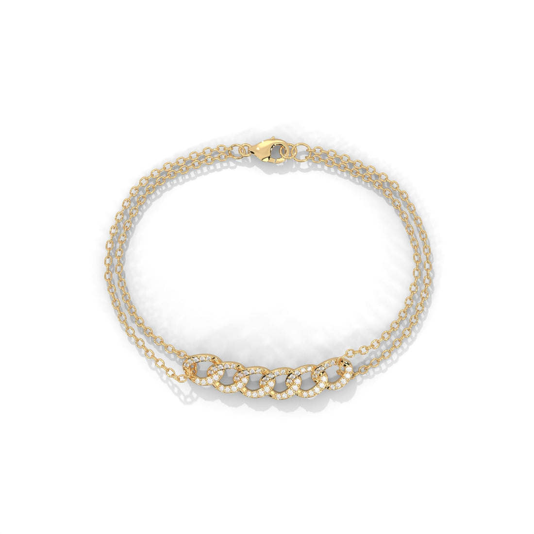 CelestiLink Round-Cut Lab-Grown Diamond Chain Bracelet | 0.30 CTW