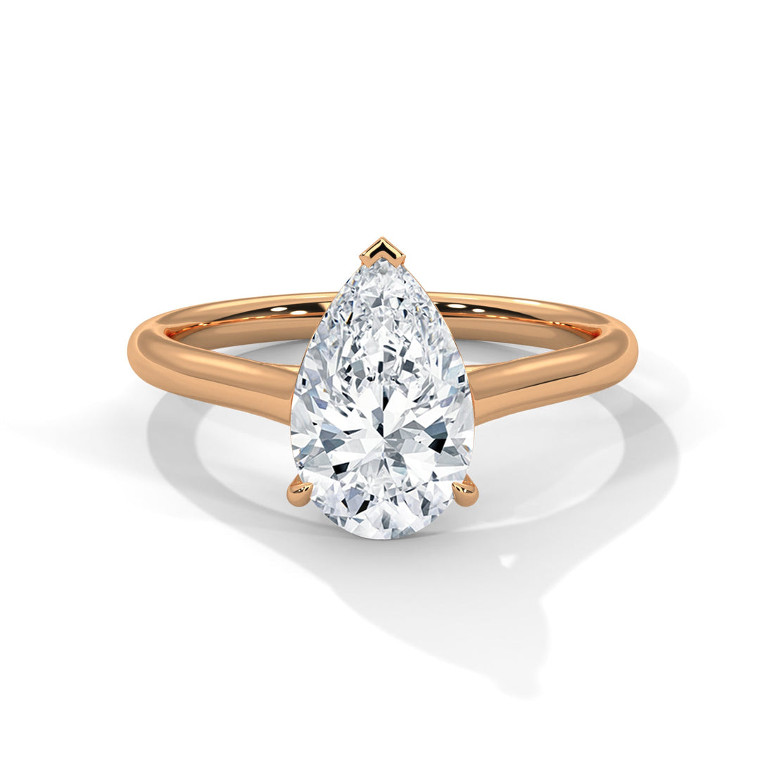 Pave 3ct Pear Lab-Grown Diamond Engagement Ring | E VS1