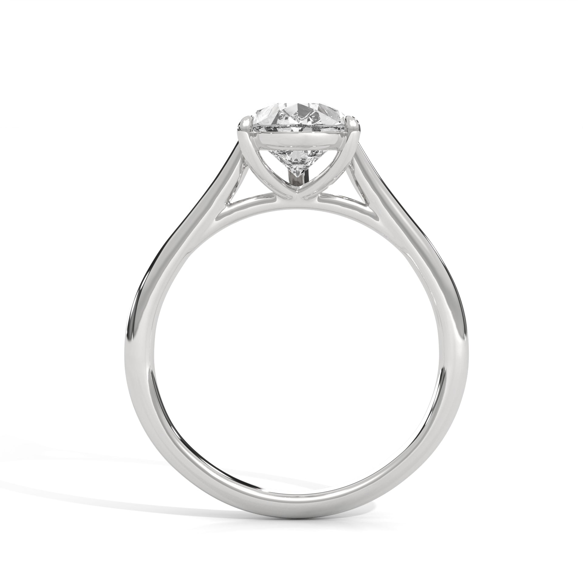 Pave 3ct Pear Lab-Grown Diamond Engagement Ring | E VS1