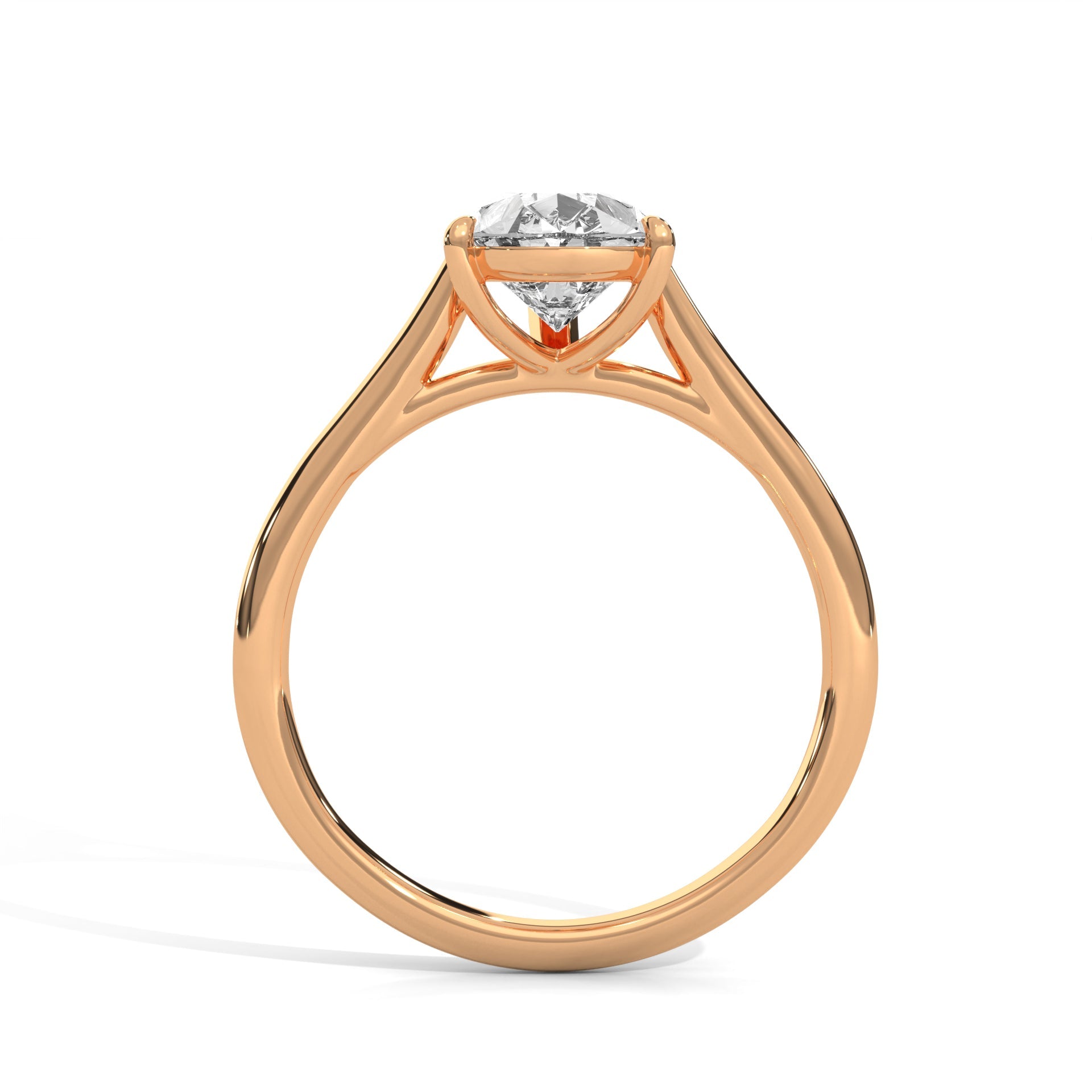 Pave 3ct Pear Lab-Grown Diamond Engagement Ring | E VS1