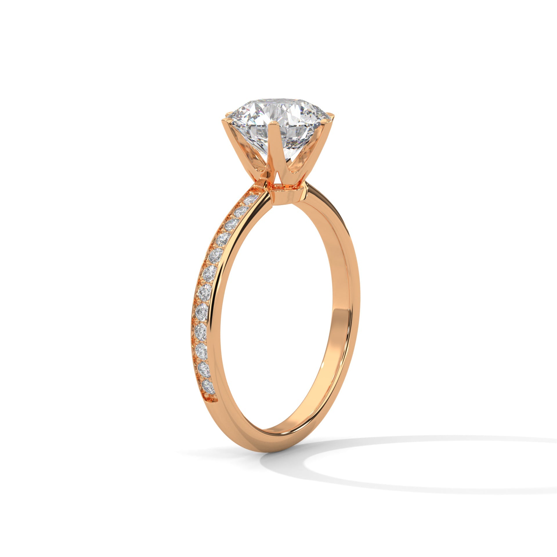 Fiona 3ct Round Lab-Grown Diamond Solitaire Engagement Ring | 3.24 CTW