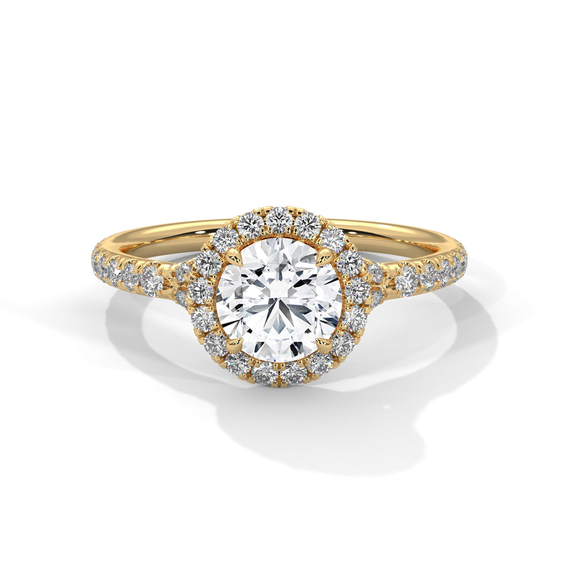 Radiant Bloom 2.0ct Round Lab Diamond Halo Engagement Ring | 2.44 CTW