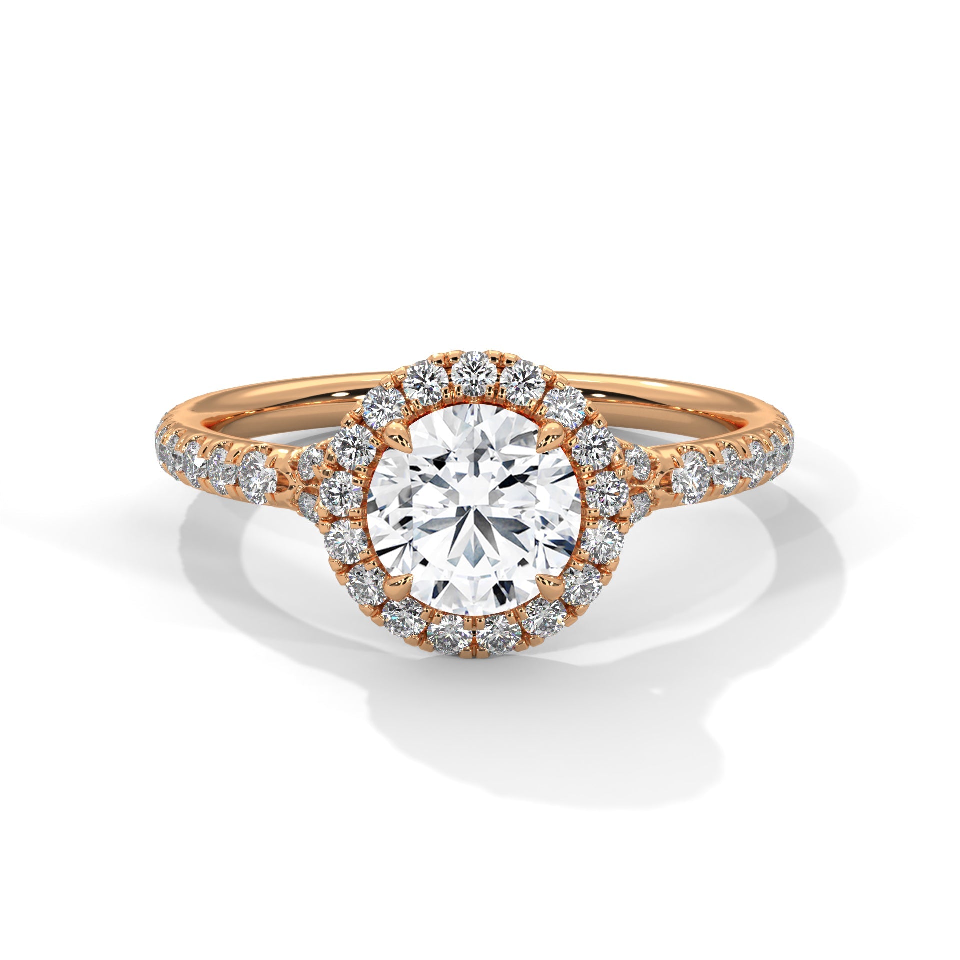 Radiant Bloom 2.0ct Round Lab Diamond Halo Engagement Ring | 2.44 CTW