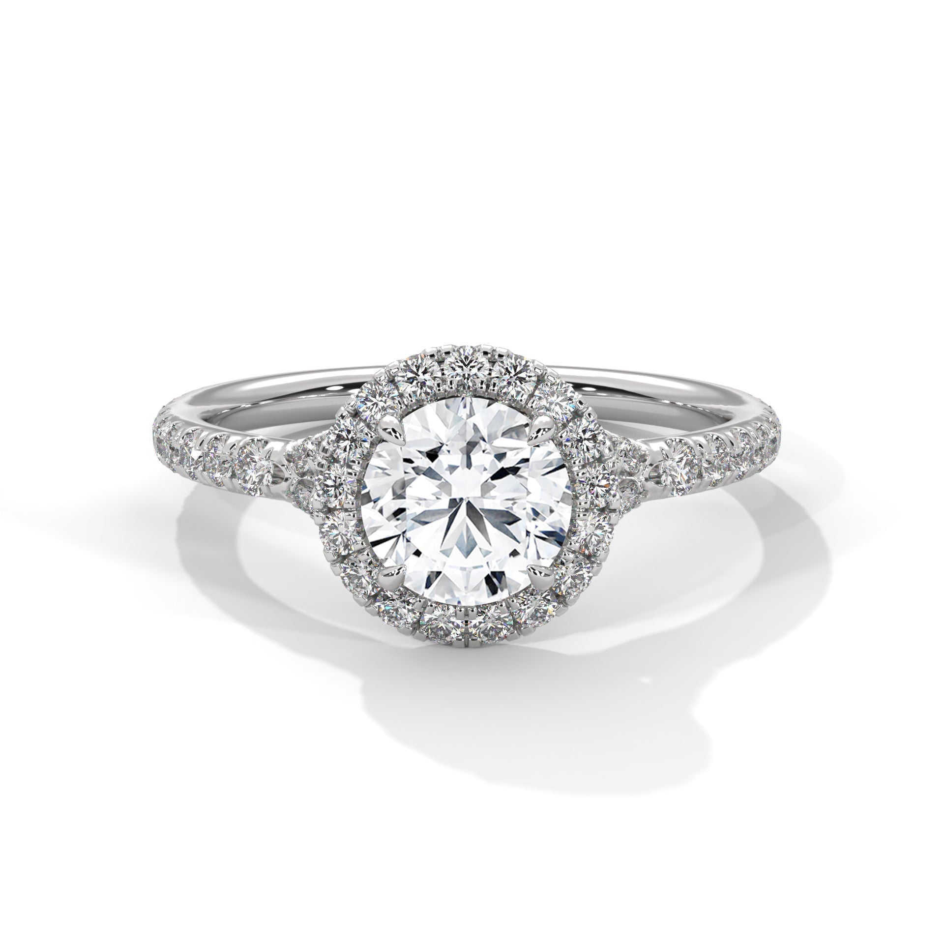 Zafira Bloom 1.5 CT Lab Grown Round-Cut Diamond Halo Ring | 1.94 CTW