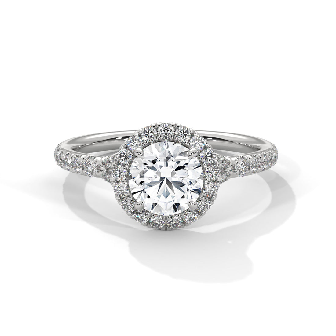 Radiant Bloom 2.0ct Round Lab Diamond Halo Engagement Ring | 2.44 CTW