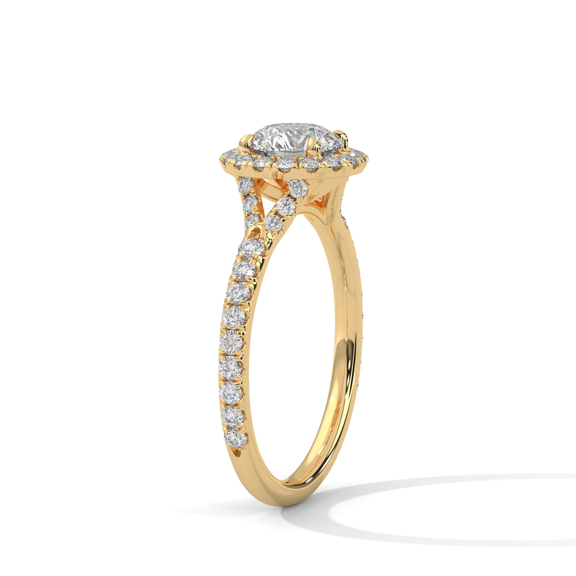 Radiant Bloom 2.0ct Round Lab Diamond Halo Engagement Ring | 2.44 CTW
