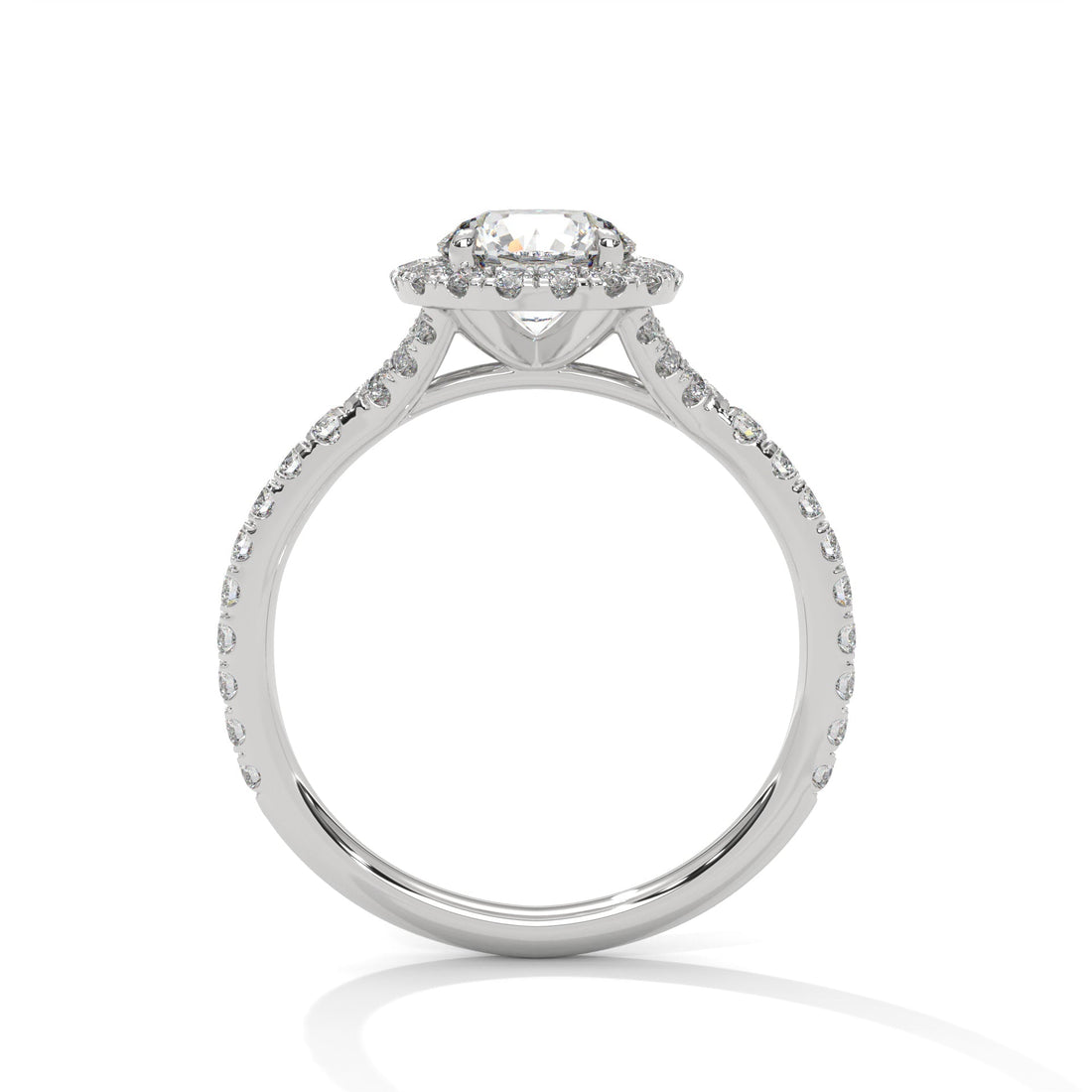 Radiant Bloom 2.0ct Round Lab Diamond Halo Engagement Ring | 2.44 CTW