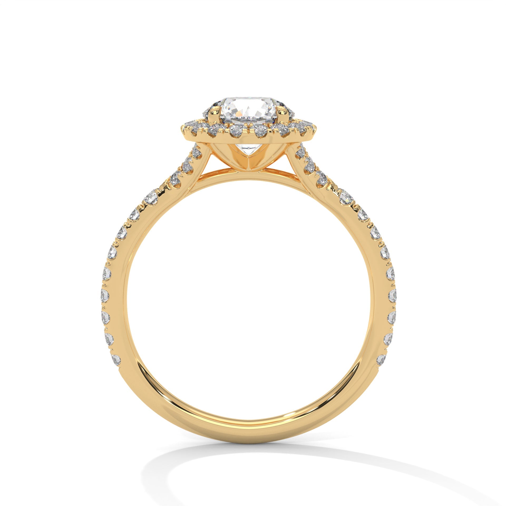 Radiant Bloom 2.0ct Round Lab Diamond Halo Engagement Ring | 2.44 CTW