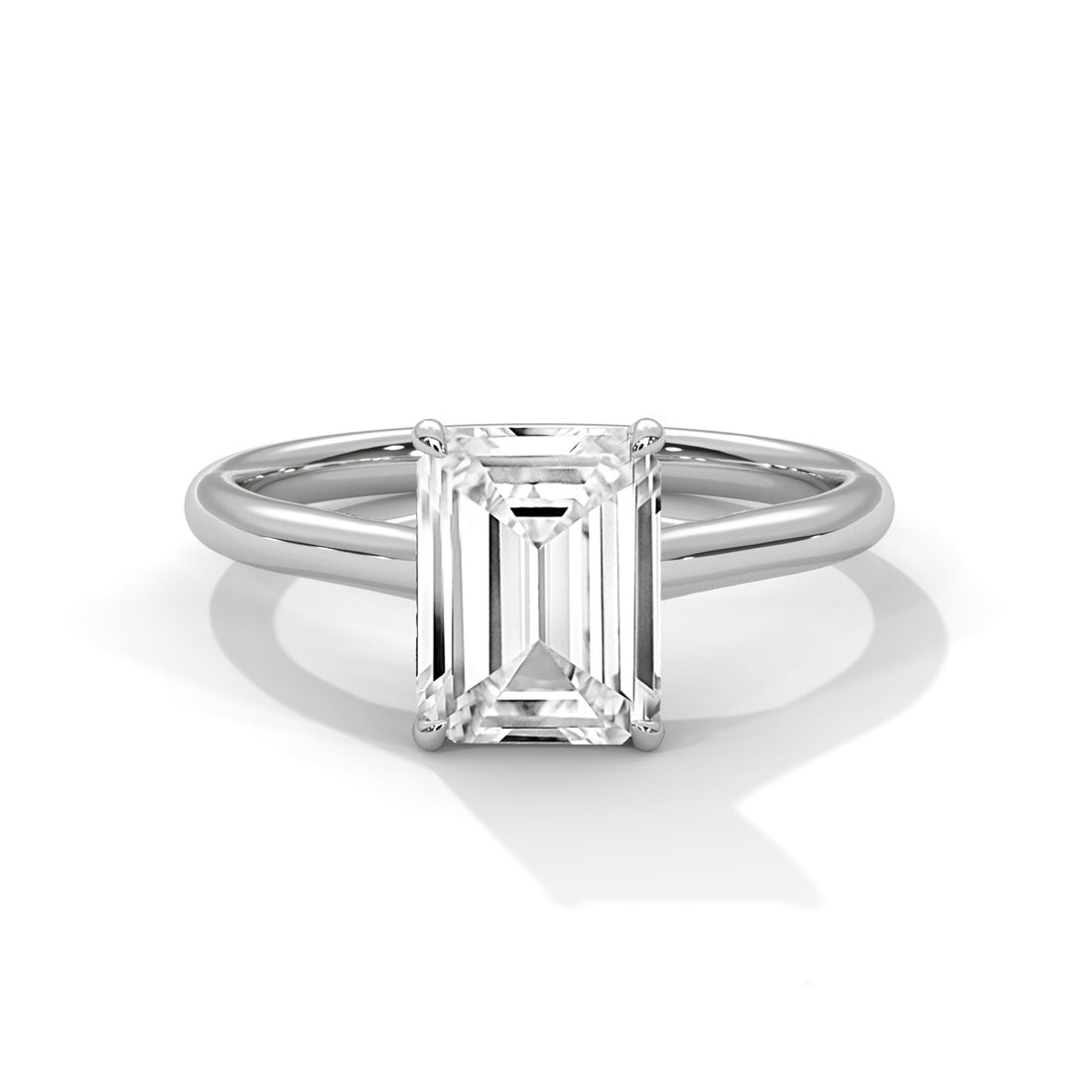 Pave 3ct Emerald Lab-Grown Diamond Engagement Ring | E VS1