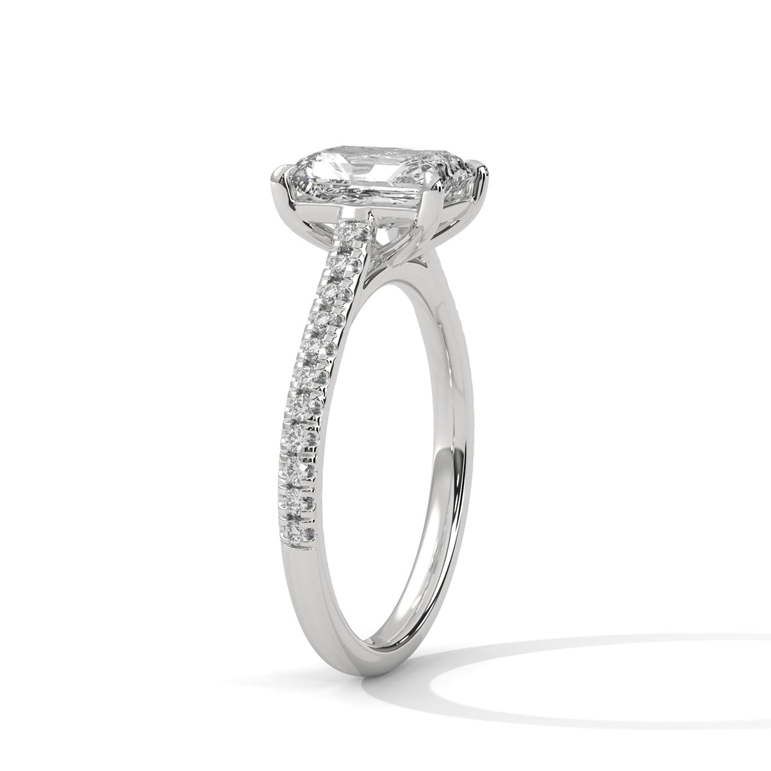 Graceful Lumina 1.5CT Emerald Lab-Grown Diamond Engagement Ring | 1.72 CTW