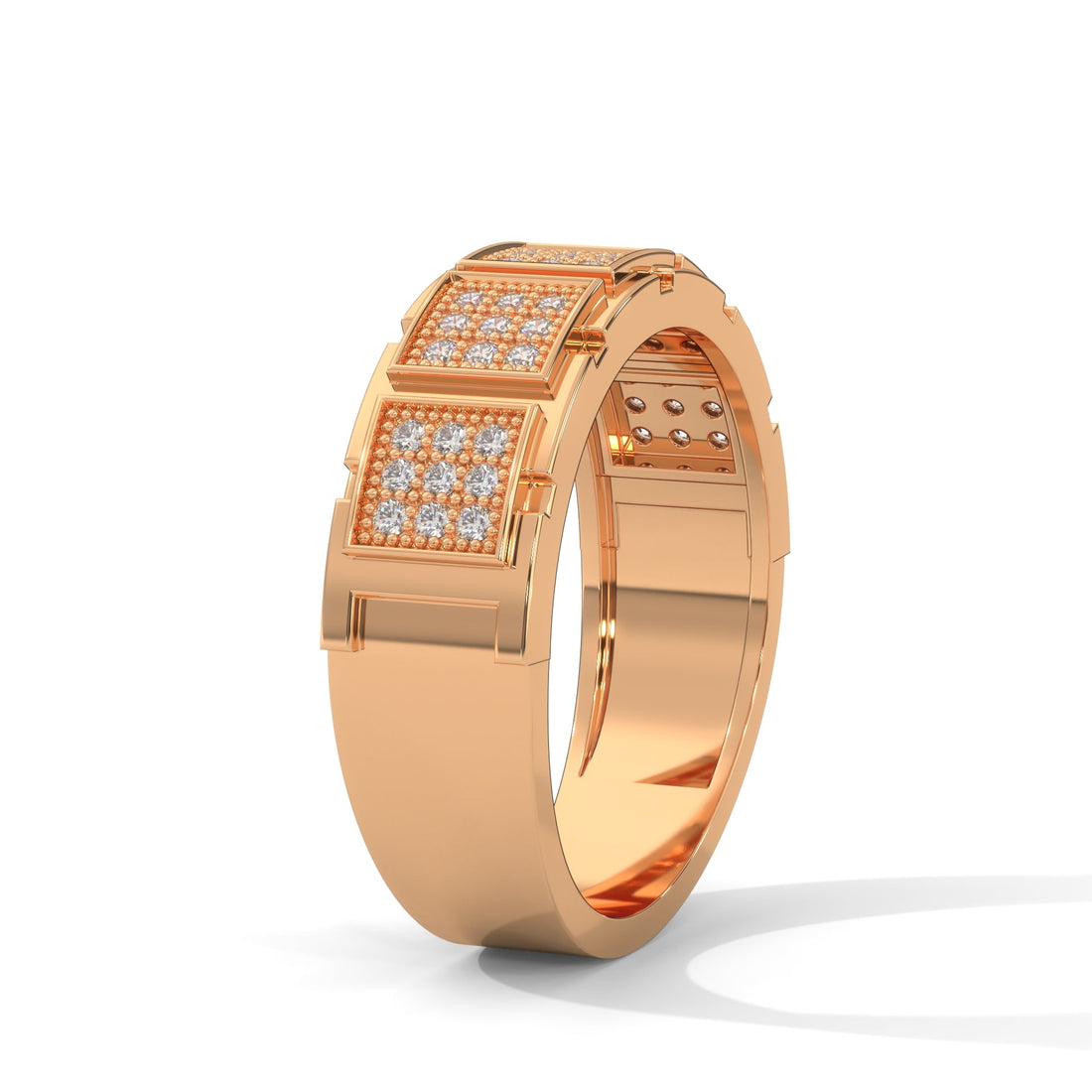Imperium 0.45 CTW Round Lab-Grown Diamond Multi-Panel Men's Ring