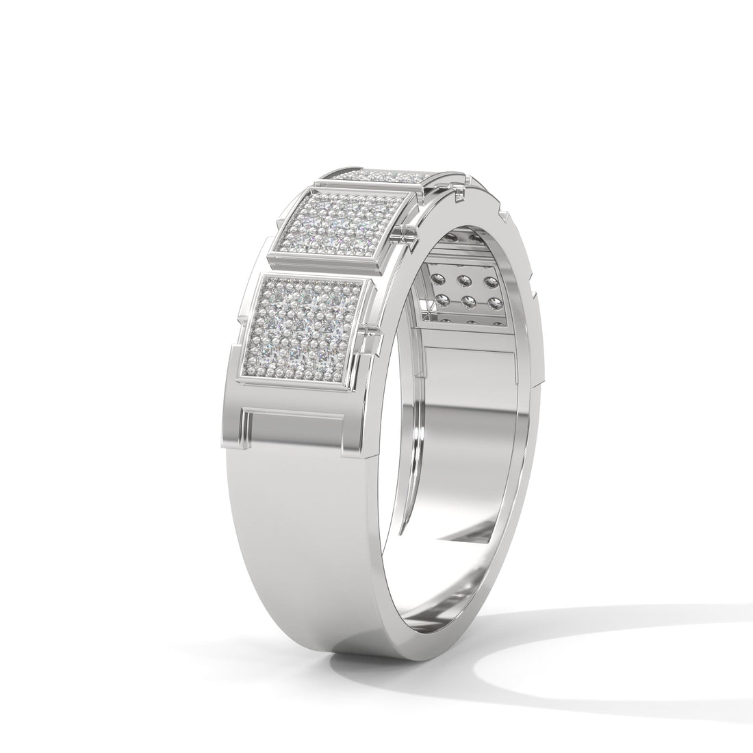 Imperium 0.45 CTW Round Lab-Grown Diamond Multi-Panel Men's Ring
