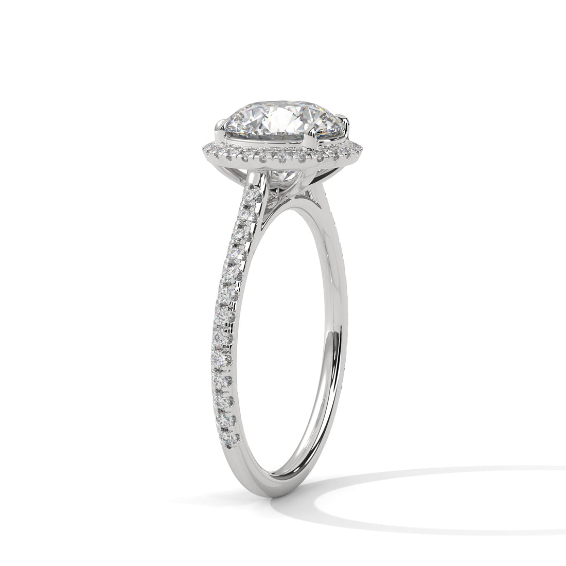Luminous Halo 2.34 CTW Round-Cut Diamond Engagement Ring | E VVS1