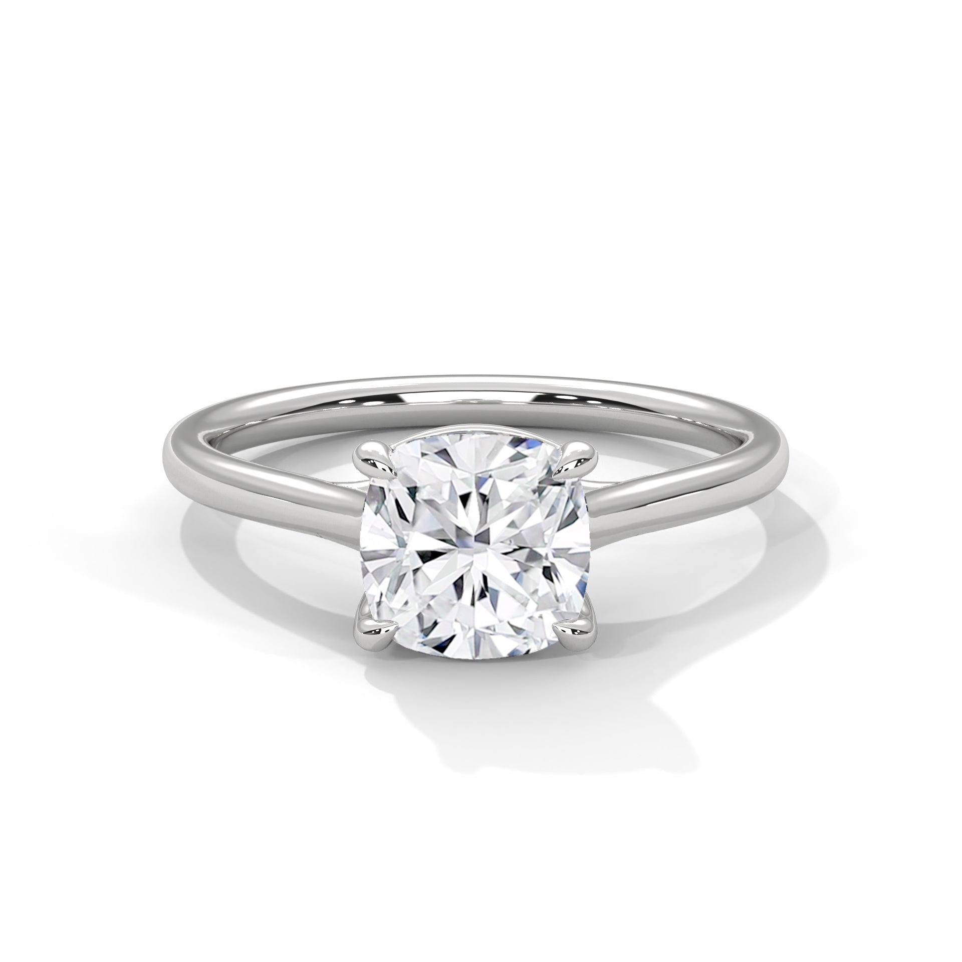 Timeless Elegance 2 CT Cushion-Cut Diamond Solitaire Ring | F-VS1