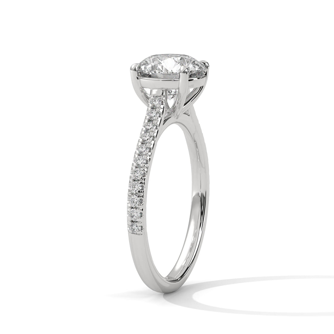 Radiant Harmony 1.5 CT Round-Cut Lab Grown Diamond Pave Ring | 1.72 CTW