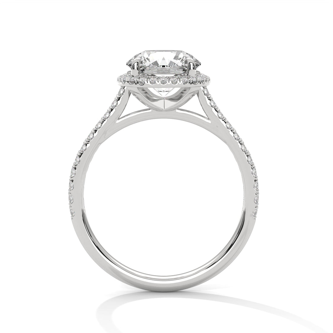 Radiance Halo 2.36 CTW Cushion-Cut Diamond Engagement Ring | F-VS1