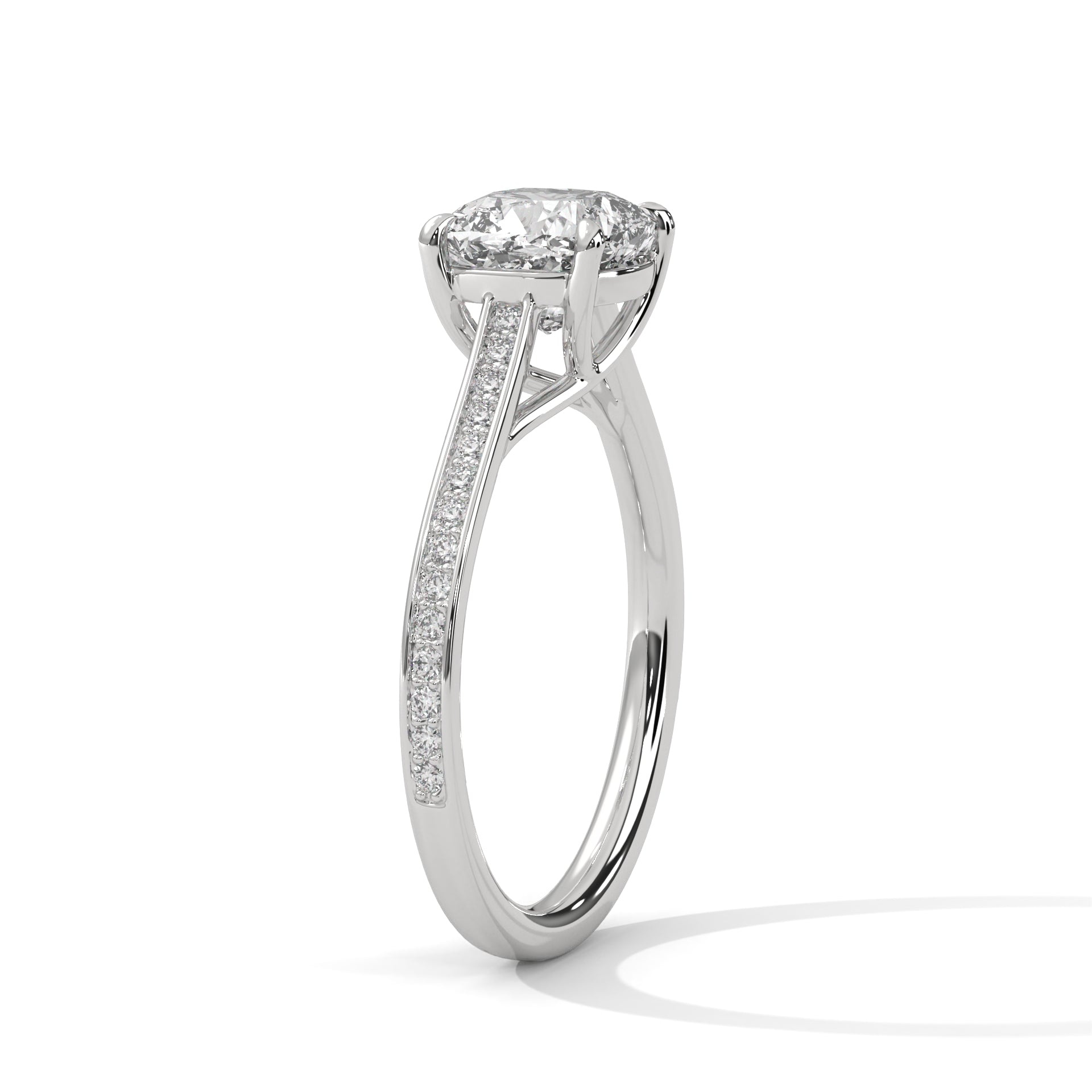 Regal Bloom 2.12 CTW Round-Cut Diamond Floral Halo Ring | E-VS1