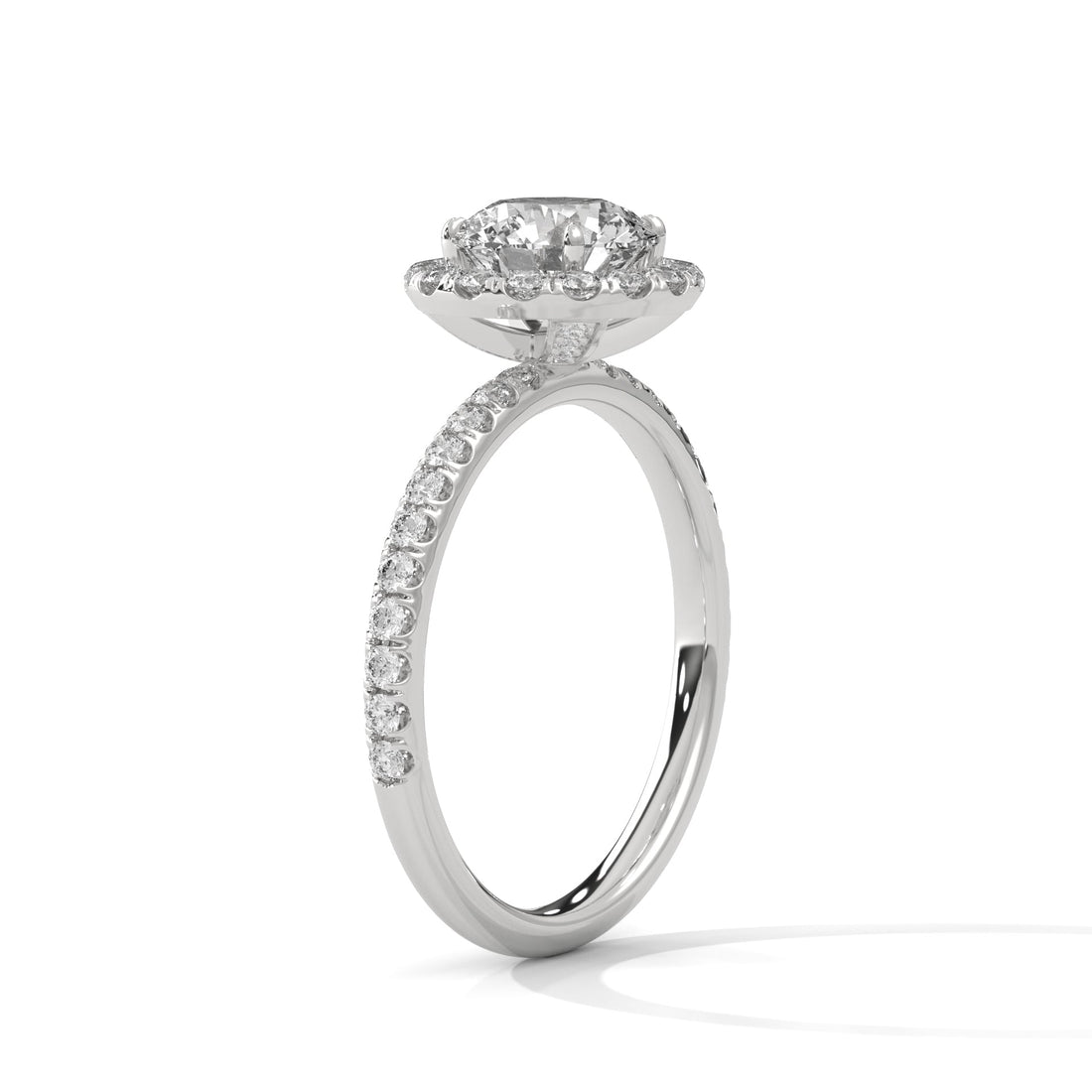 Radiant Blossom 1.5CT Round Lab-Grown Diamond Engagement Ring | 1.97 CTW