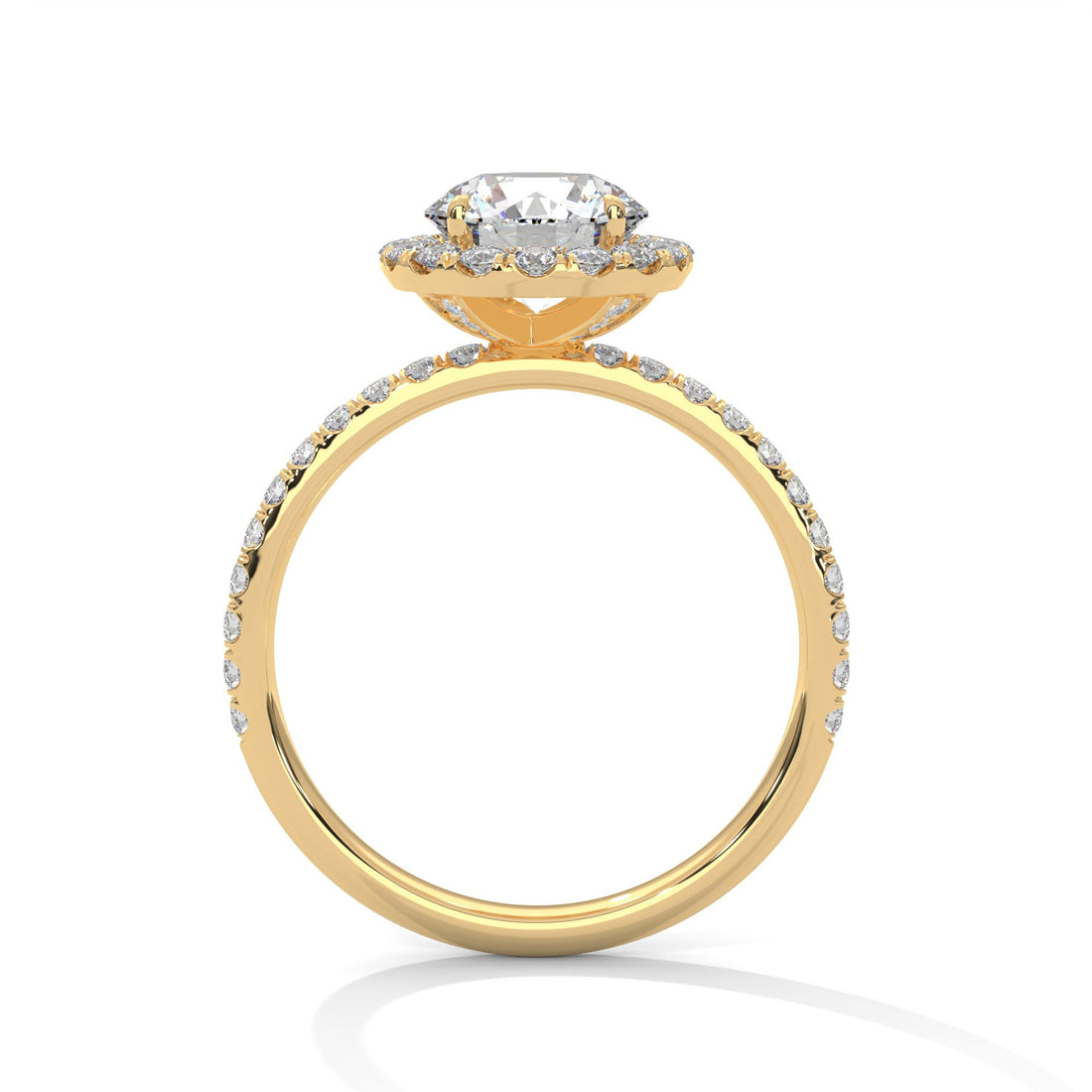 Radiant Blossom 1.5CT Round Lab-Grown Diamond Engagement Ring | 1.97 CTW