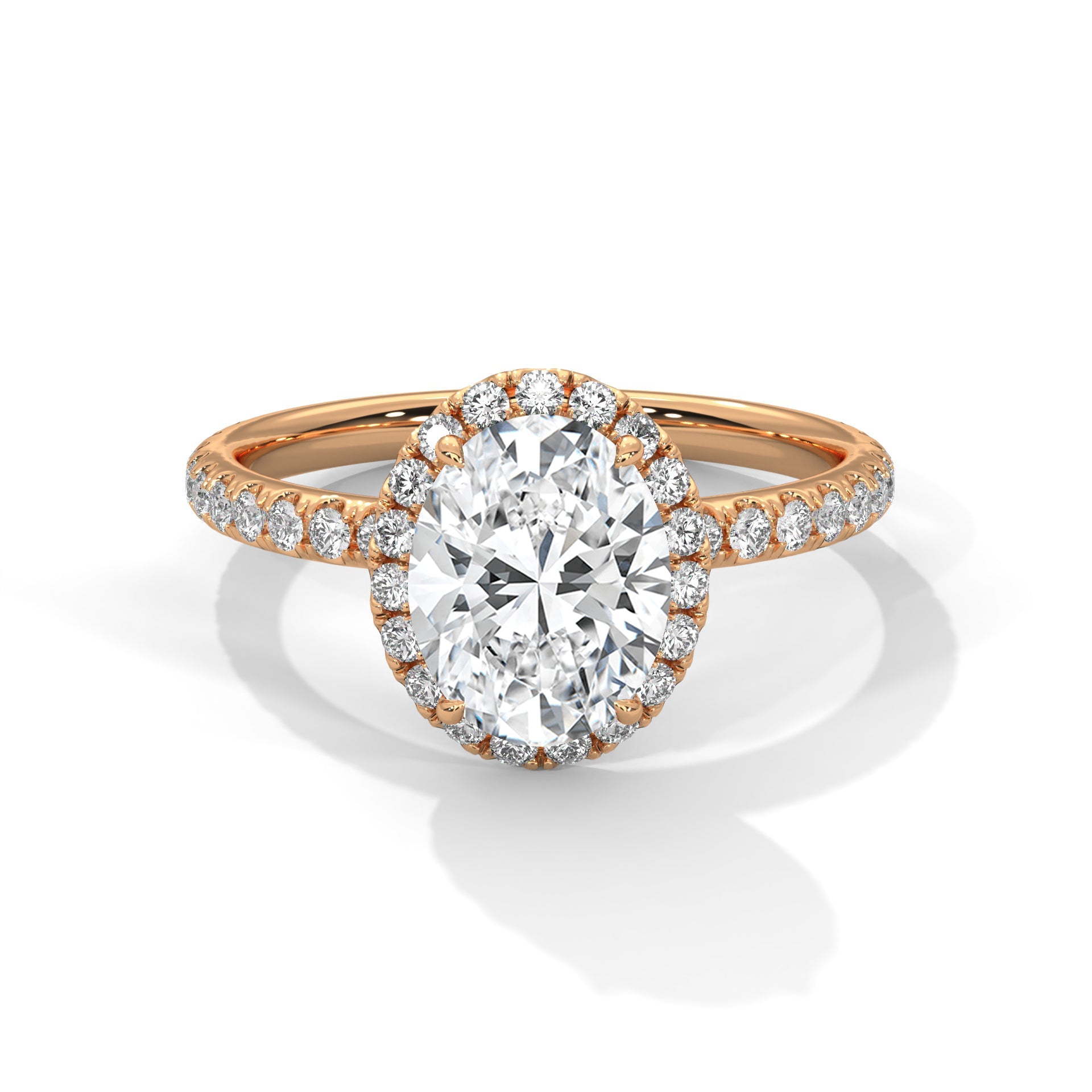 Regalia 2.48 CTW Oval Cut Diamond Halo Engagement Ring | E VS1