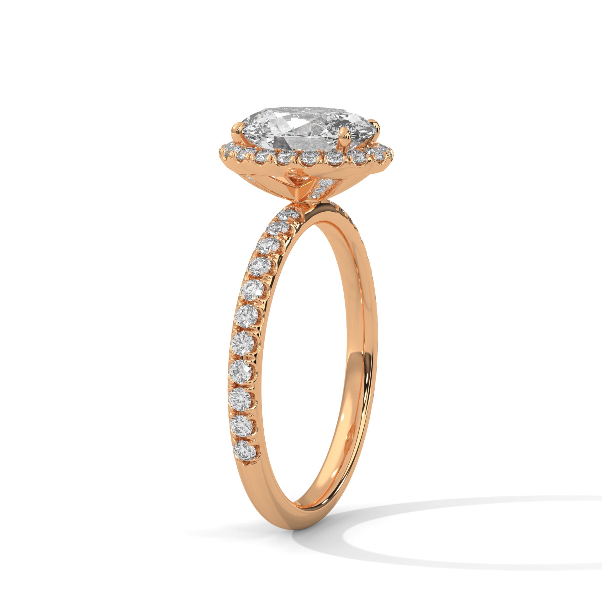 Regalia 2.48 CTW Oval Cut Diamond Halo Engagement Ring | E VS1