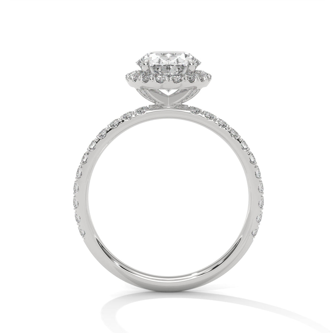 Regalia 2.48 CTW Oval Cut Diamond Halo Engagement Ring | E VS1