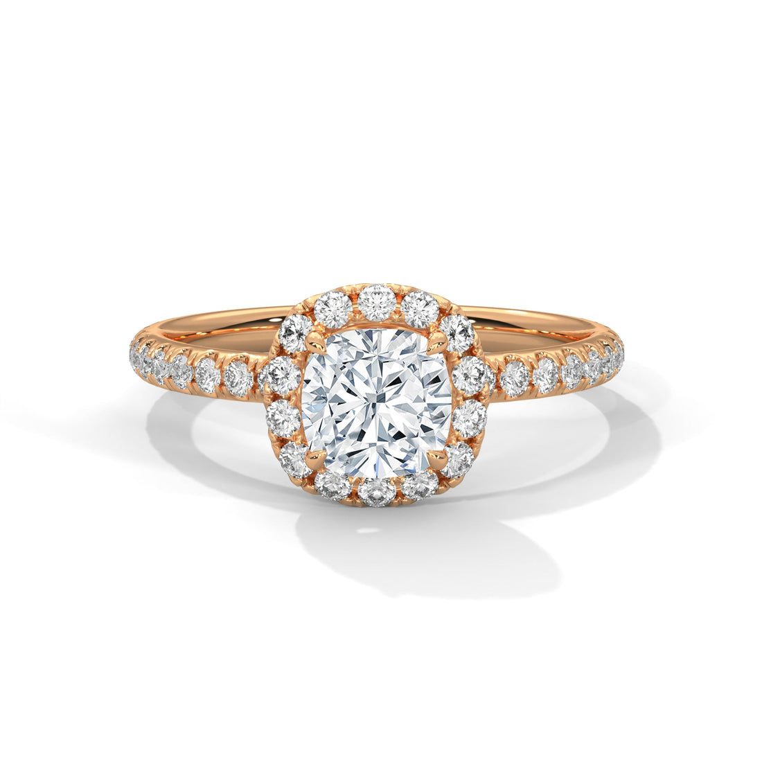 Regalia 2.41 CTW Cushion Cut Diamond Halo Engagement Ring | E-VS