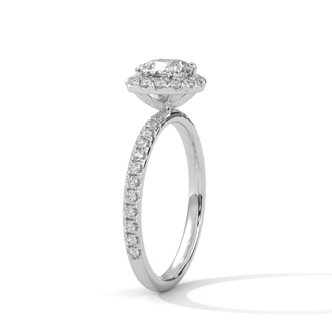 Regalia 2.41 CTW Cushion Cut Diamond Halo Engagement Ring | E-VS